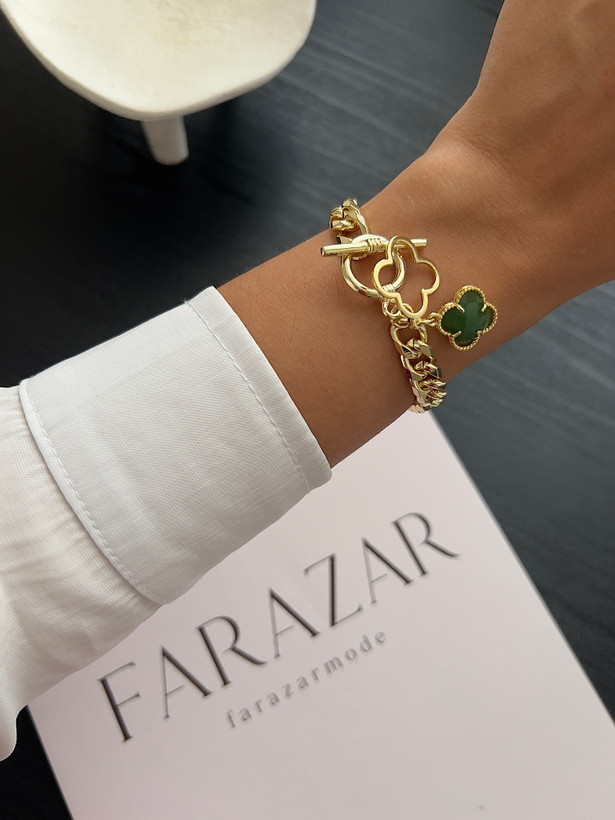گردنبند طلایی زنانه استیل با آویز مینیمال | گردنبند شیک FARAZAR